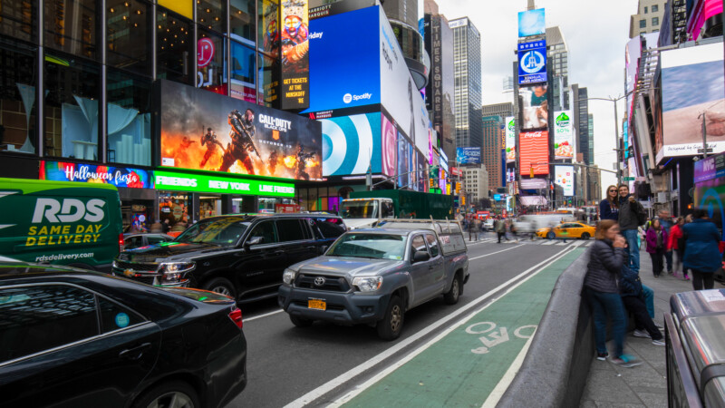 Time Square — Architecture, Building, Car, City, Person