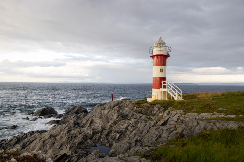 Lighthouse in Newfoundland — Architecture, Beach, Building, Cliff, Lighthouse