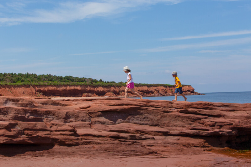 Playing at the Beach — Beach, Nature, Person, Sand, Prince Edward Island