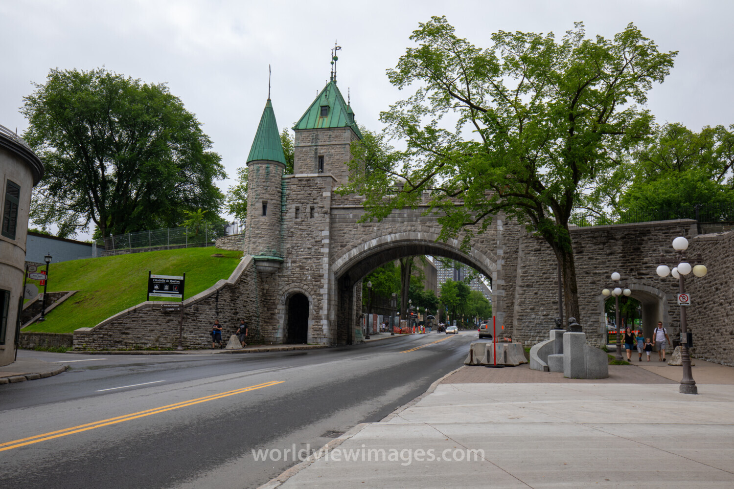 Stone wall of Old Quebec City