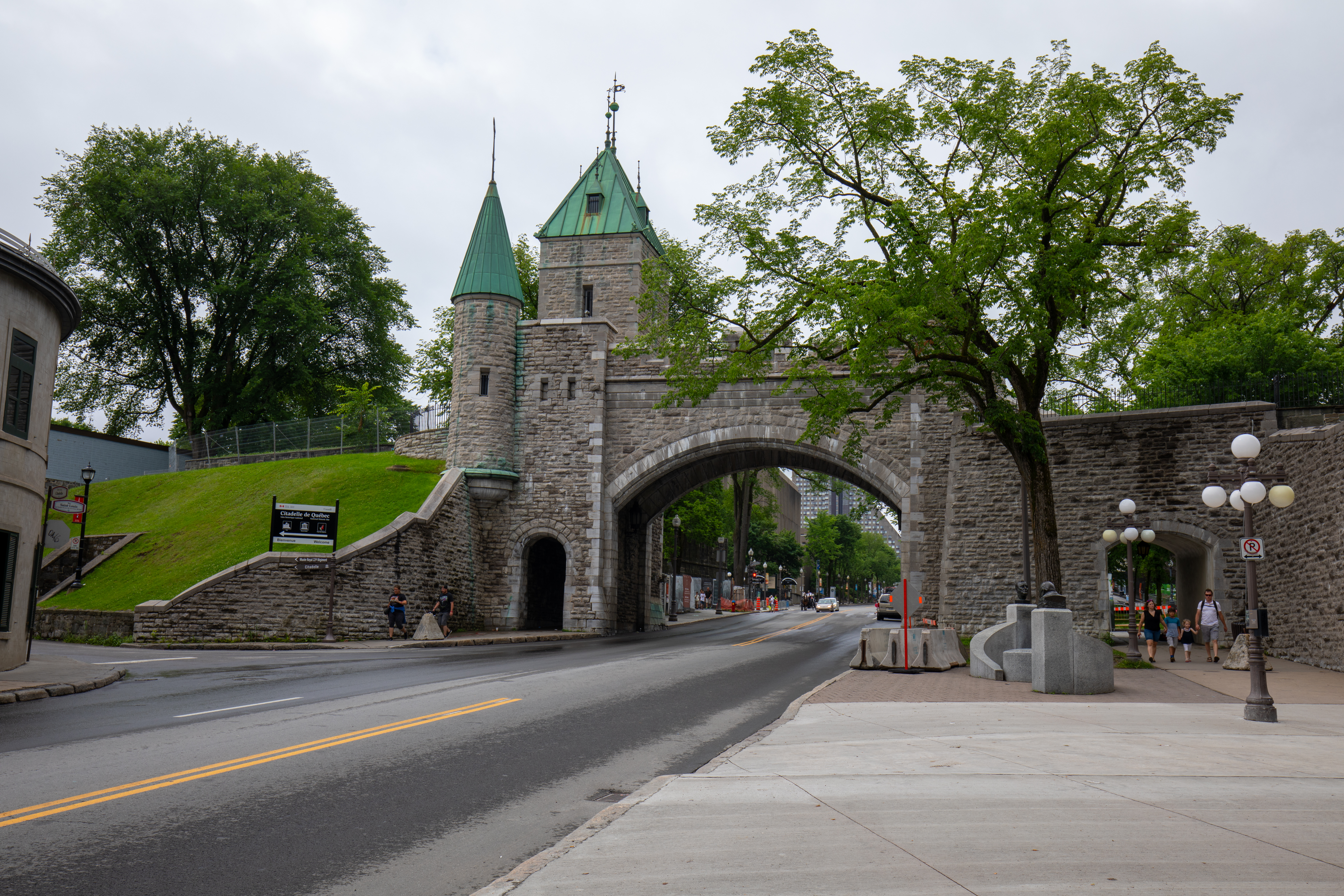 Stone wall of Old Quebec City