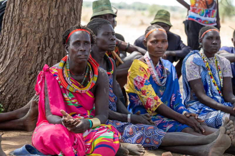 Adult Education — Adults under a tree gather for education on health, food security and income generation. — Adult, Beard, Elderly, Eyes Open, Frontal Face
