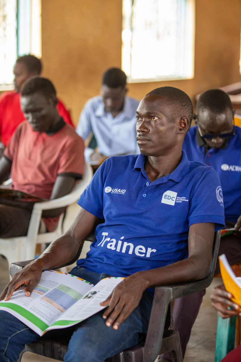 Teacher Training — Teachers go back to school to learn new methods of teaching in rural South Sudan. — Adult, Beard, Boat, Eyes Open, Frontal Face