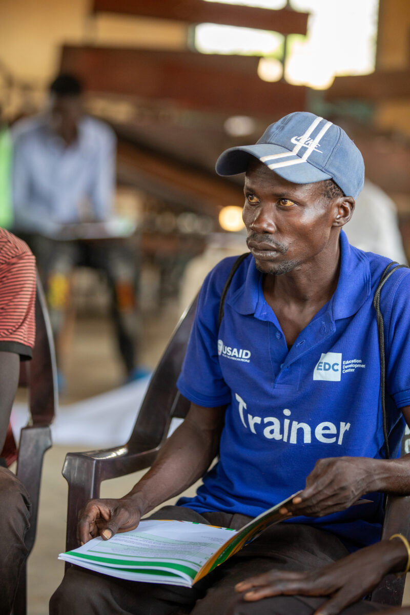 Teacher Training — Teachers go back to school to learn new methods of teaching in rural South Sudan. — Adult, Beard, Boat, Eyes Open, Frontal Face