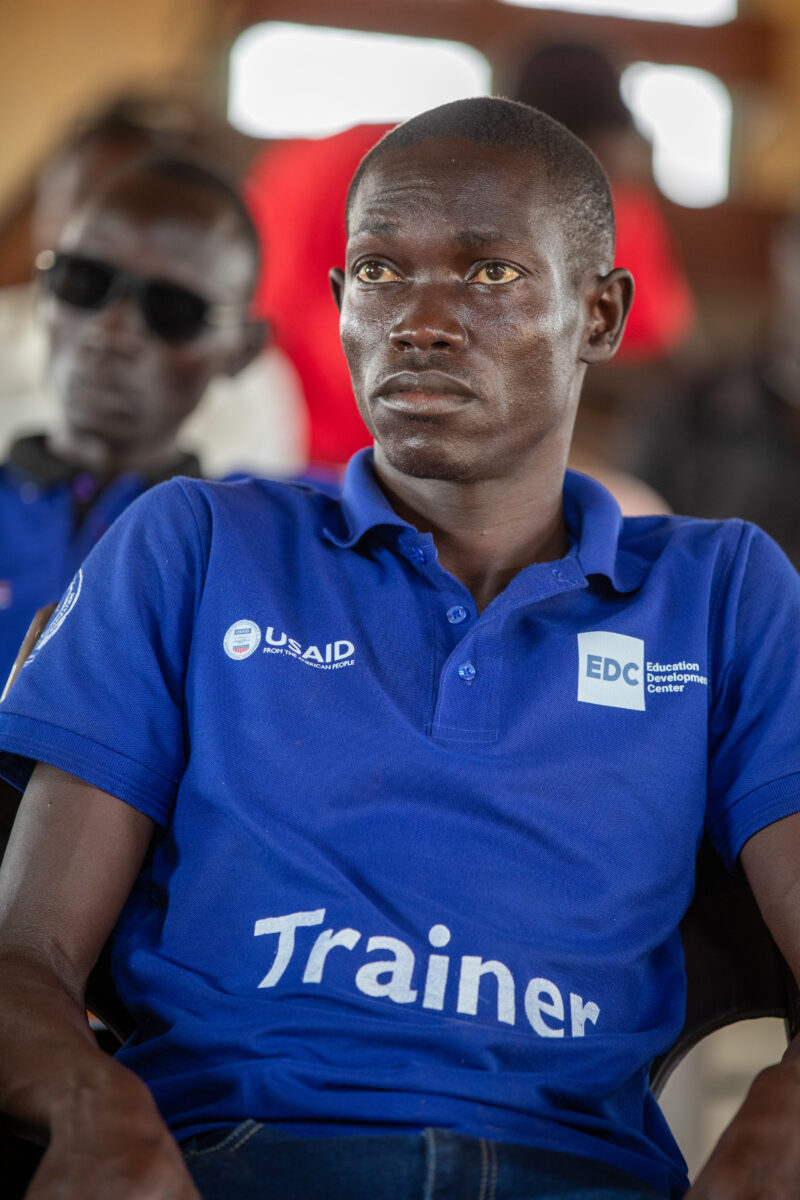 Teacher Training — Teachers go back to school to learn new methods of teaching in rural South Sudan. — Adult, Beard, Boat, Frontal Face, Male