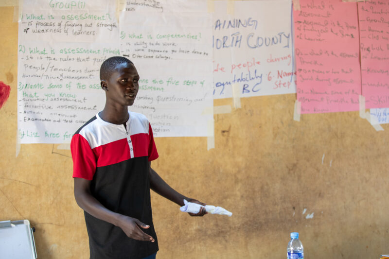 Teacher Training — Teachers go back to school to learn new methods of teaching in rural South Sudan. — Adult, Eyes Open, Frontal Face, Male, One Face