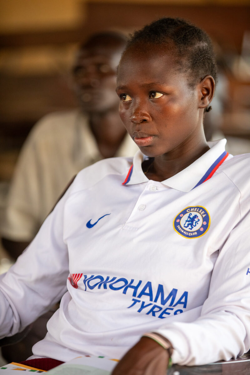 Teacher Training — Teachers go back to school to learn new methods of teaching in rural South Sudan. — Adult, Eyes Open, Female, Frontal Face, One Face