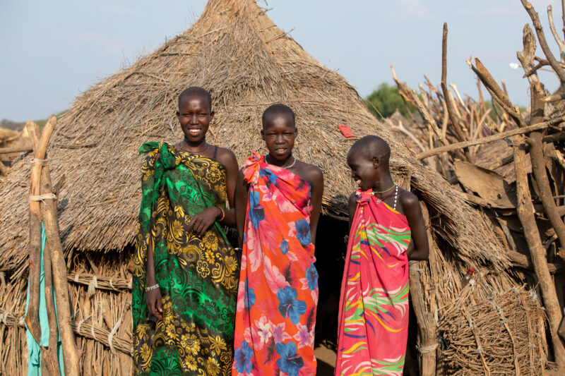 Girlfriends in South Sudan — Adult, Eyes Open, Frontal Face, Group, Male