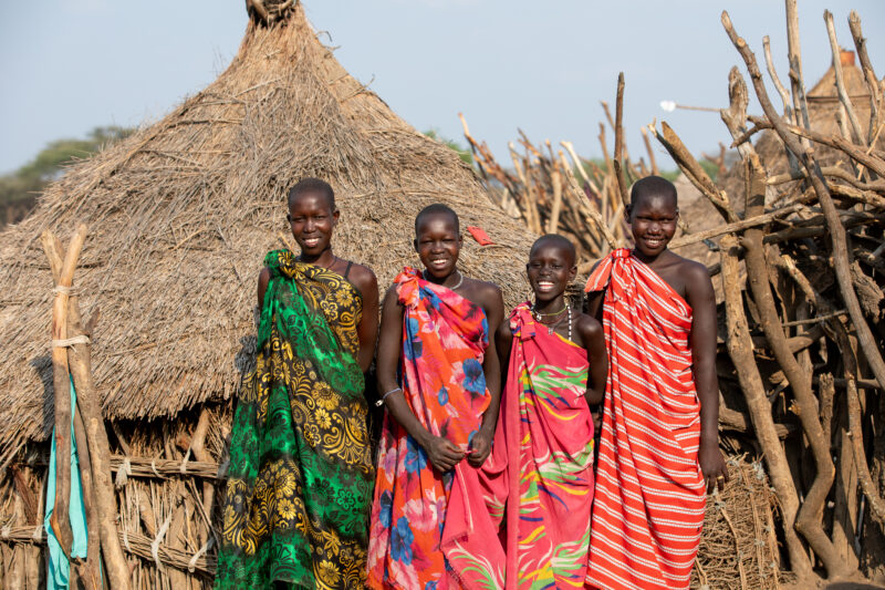 Girlfriends in South Sudan — Adult, Child, Eyes Open, Female, Frontal Face