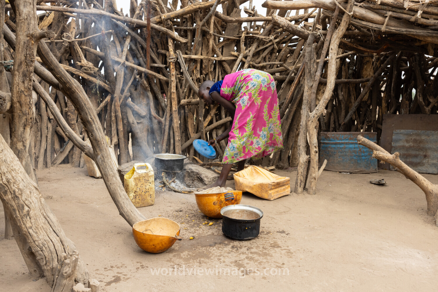Cooking Breakfast in Rural Africa