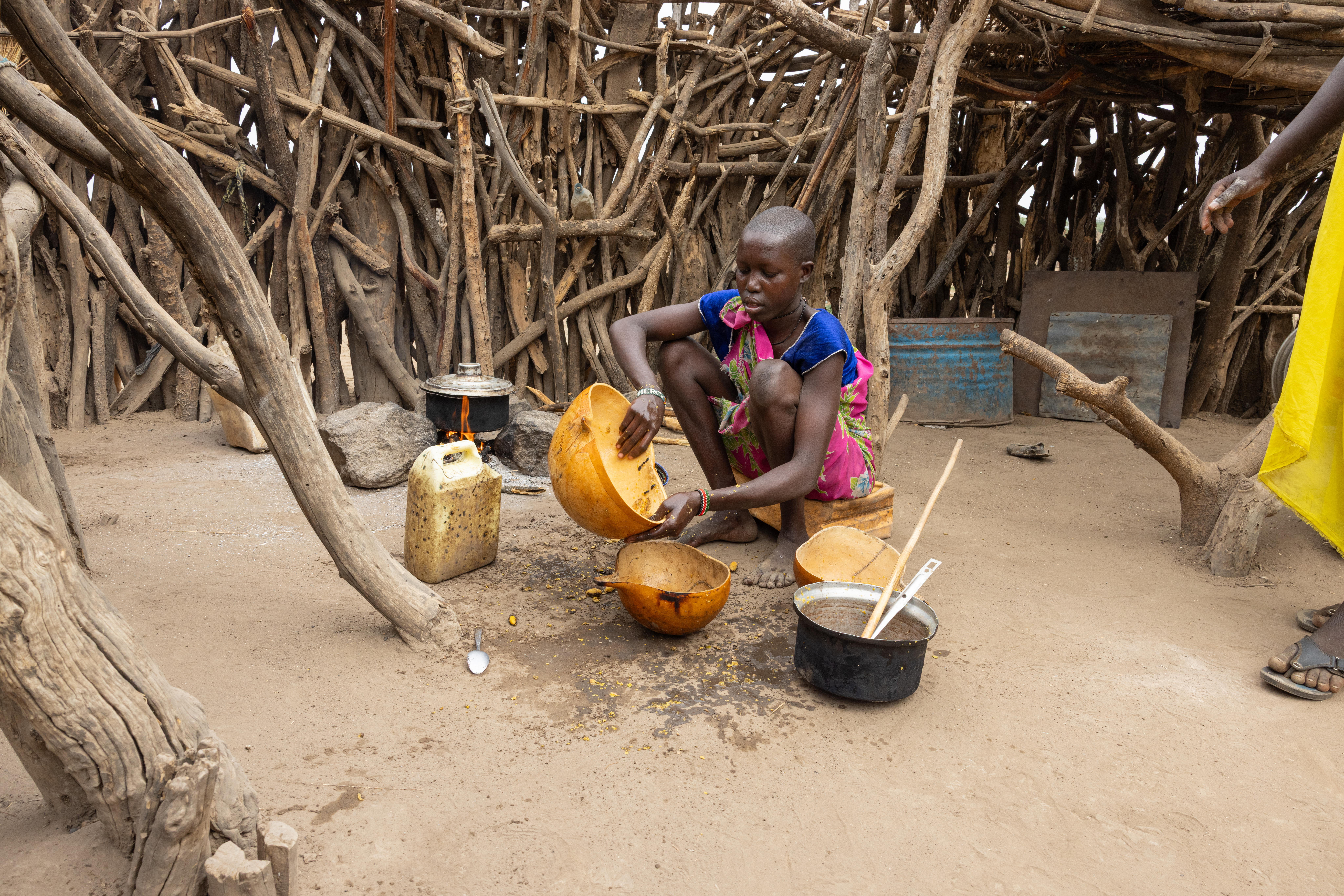 Cooking Breakfast in Rural Africa
