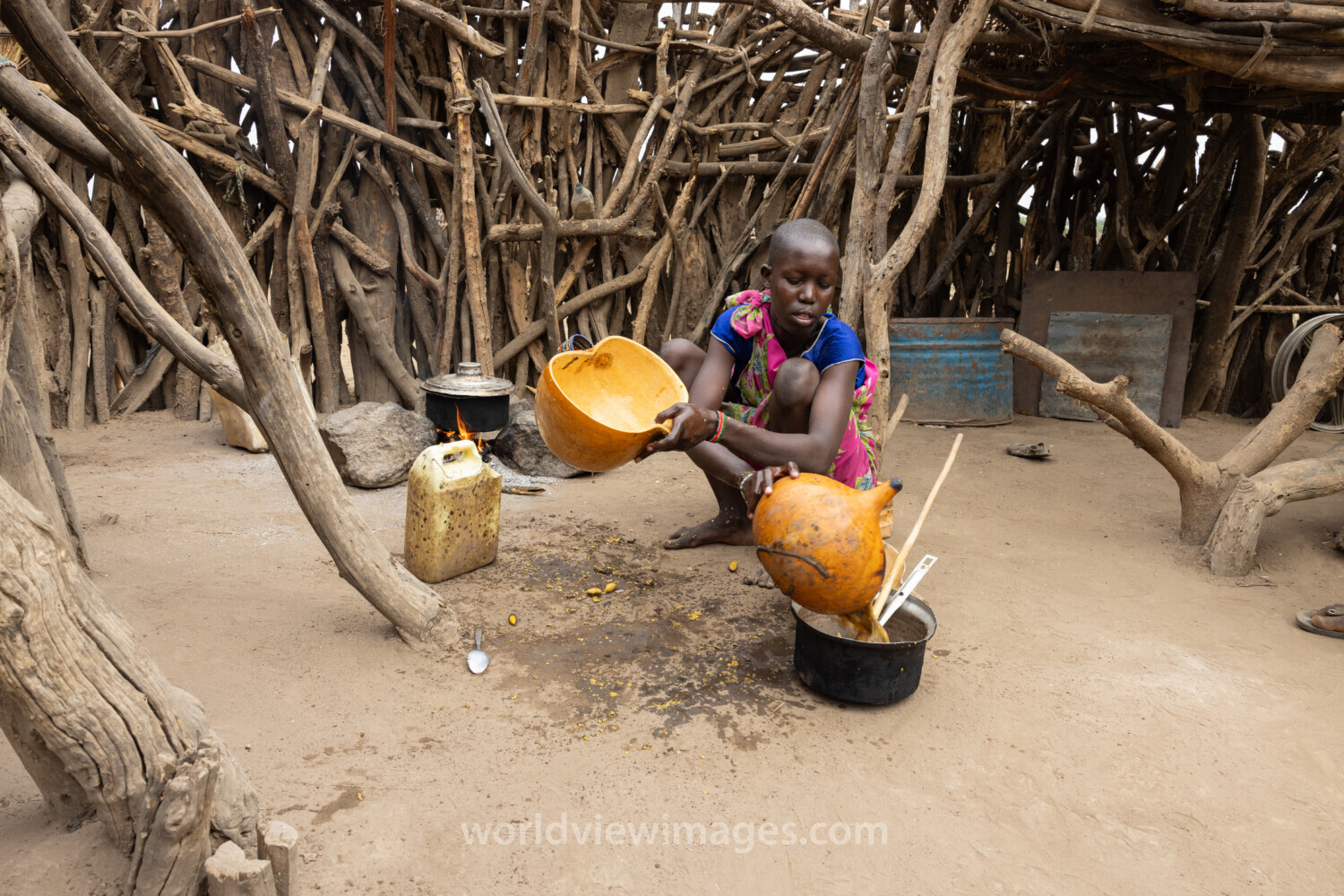 Cooking Breakfast in Rural Africa