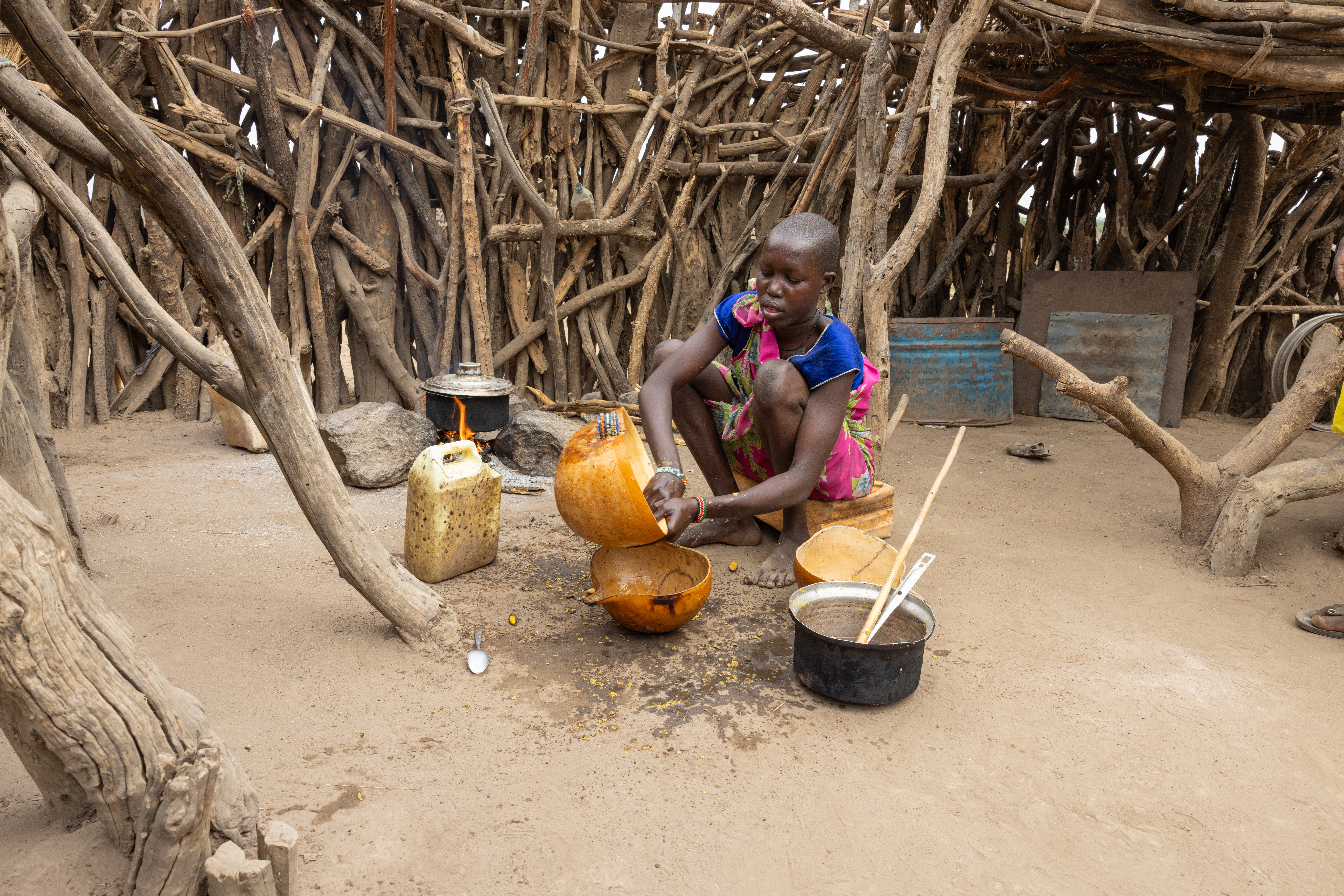 Cooking Breakfast in Rural Africa