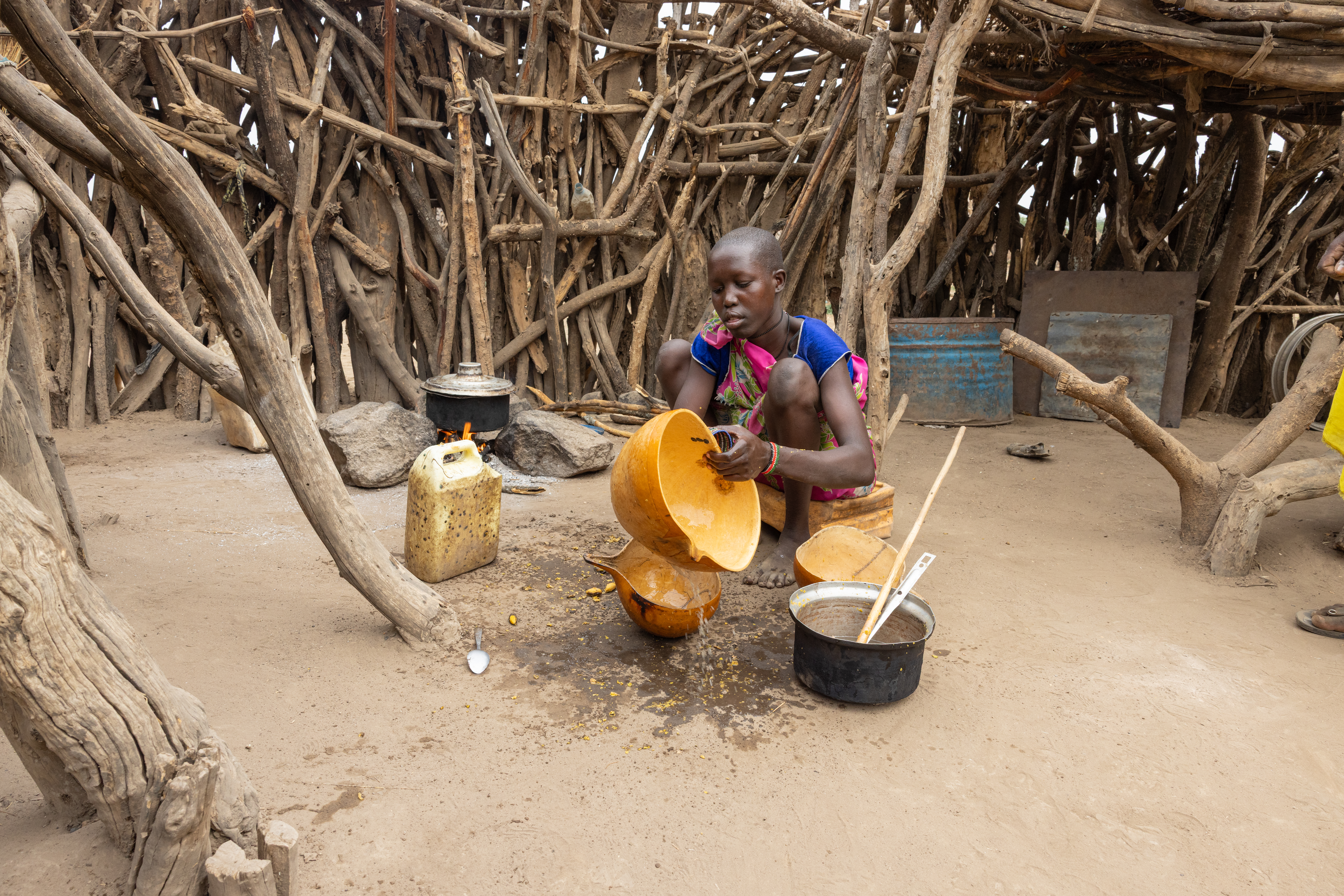 Cooking Breakfast in Rural Africa
