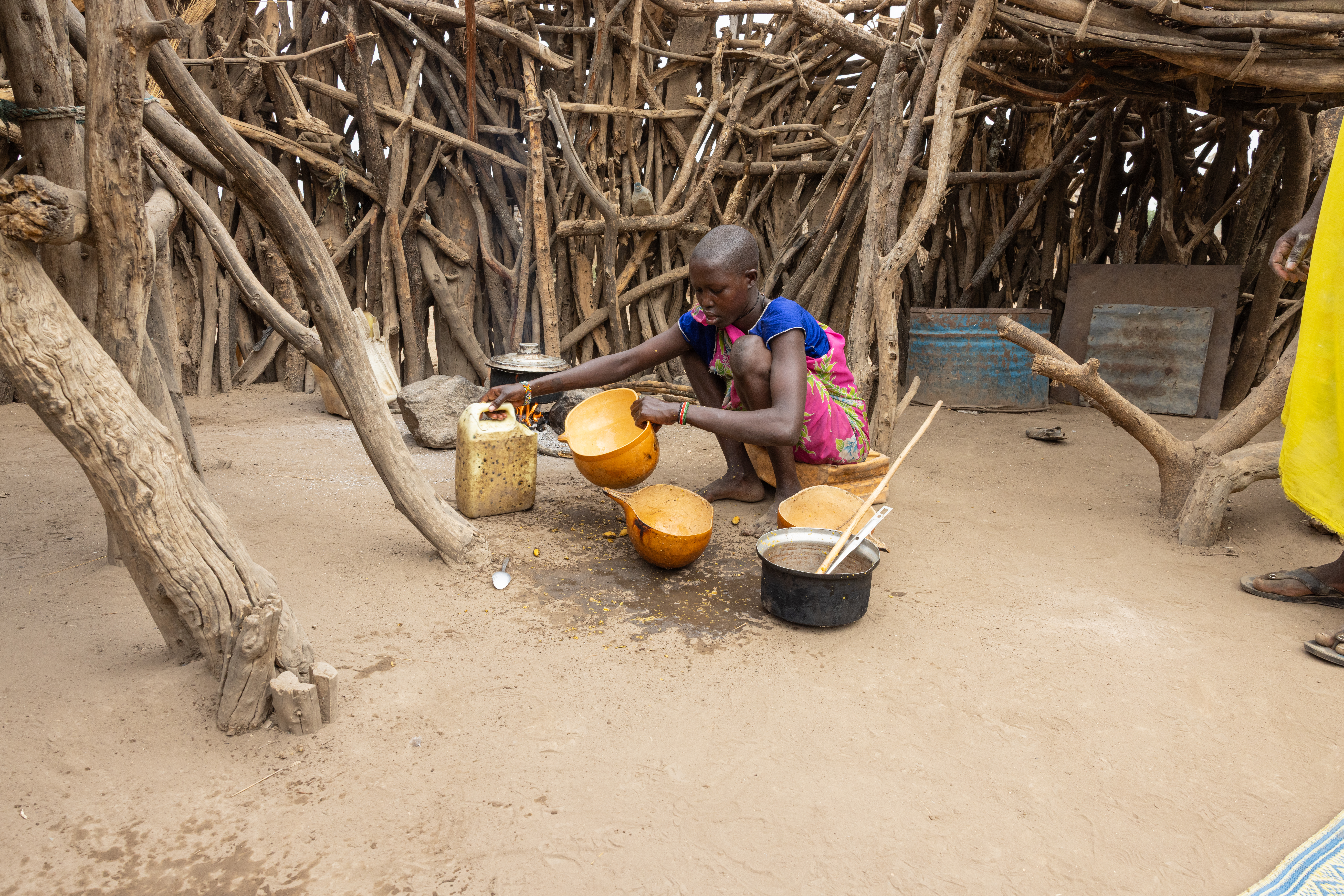 Cooking Breakfast in Rural Africa