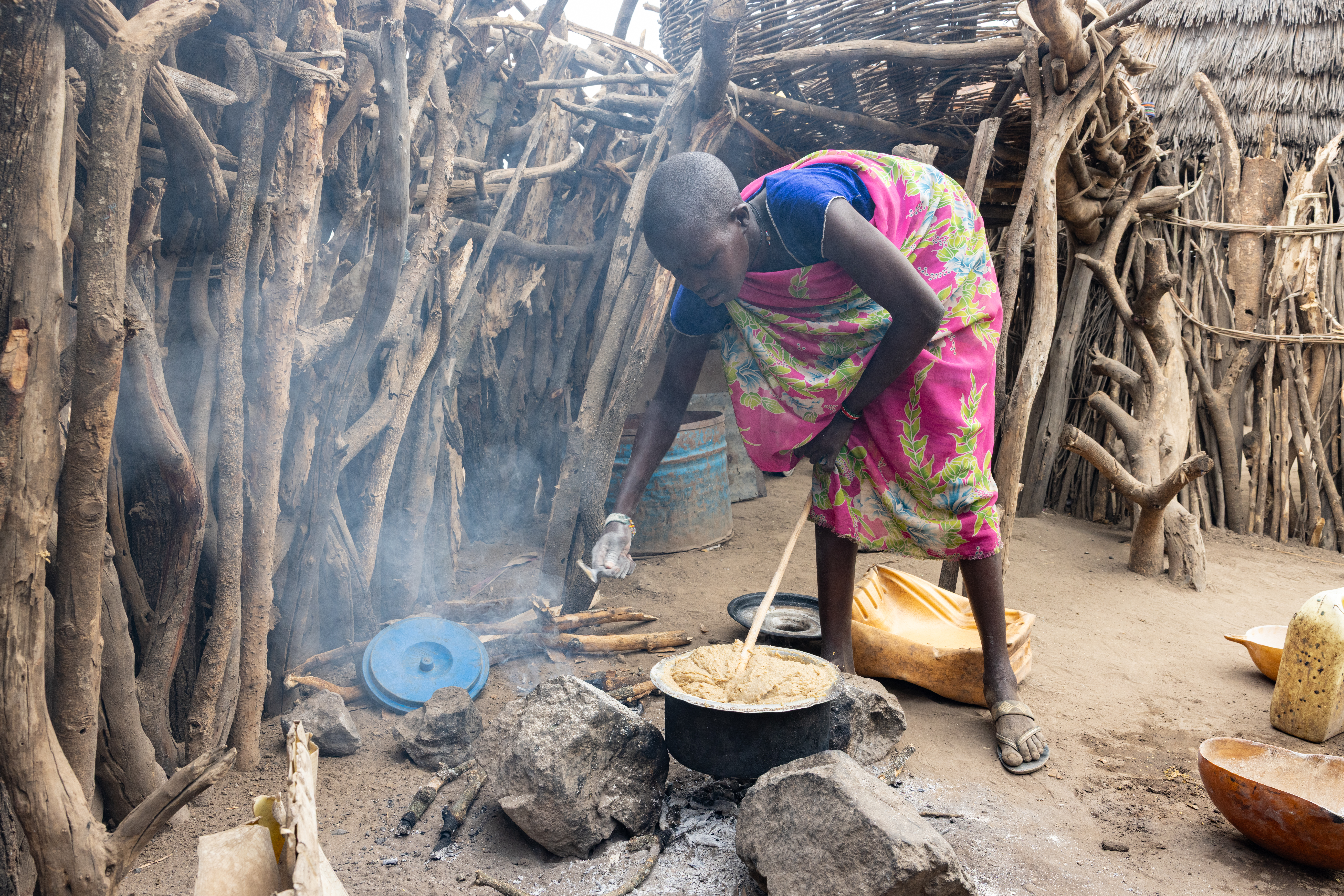 Cooking Breakfast in Rural Africa