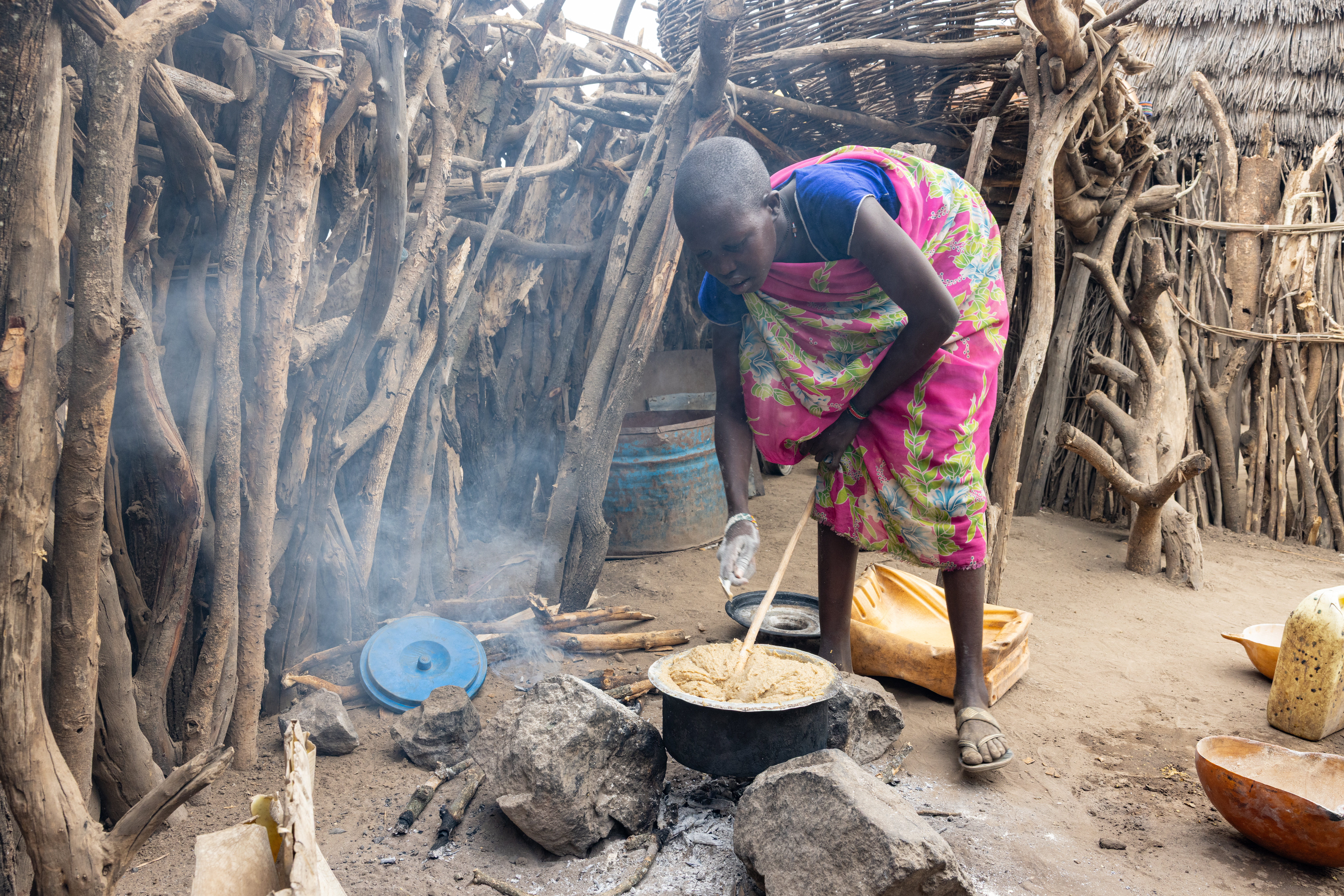Cooking Breakfast in Rural Africa