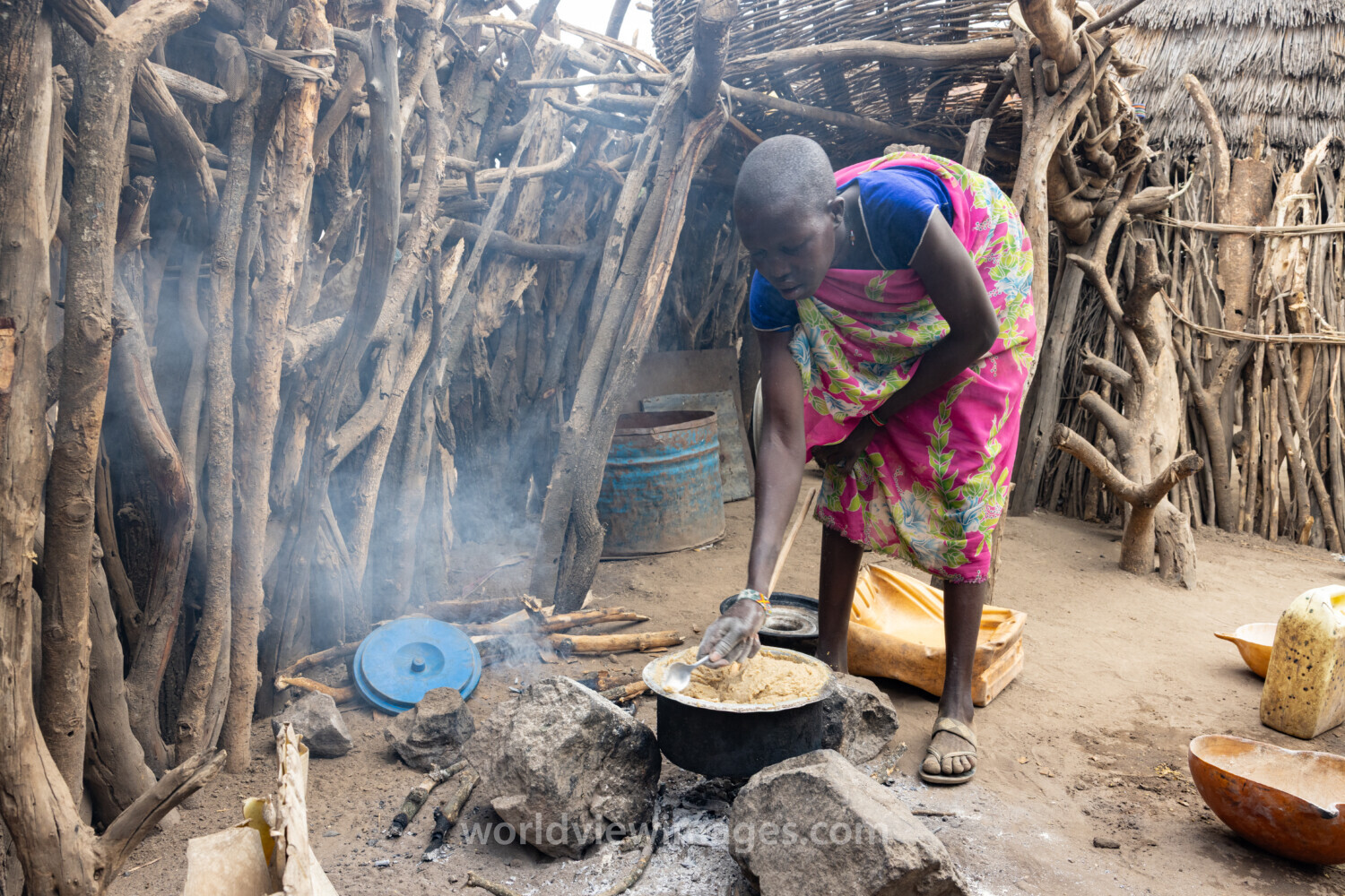 Cooking Breakfast in Rural Africa