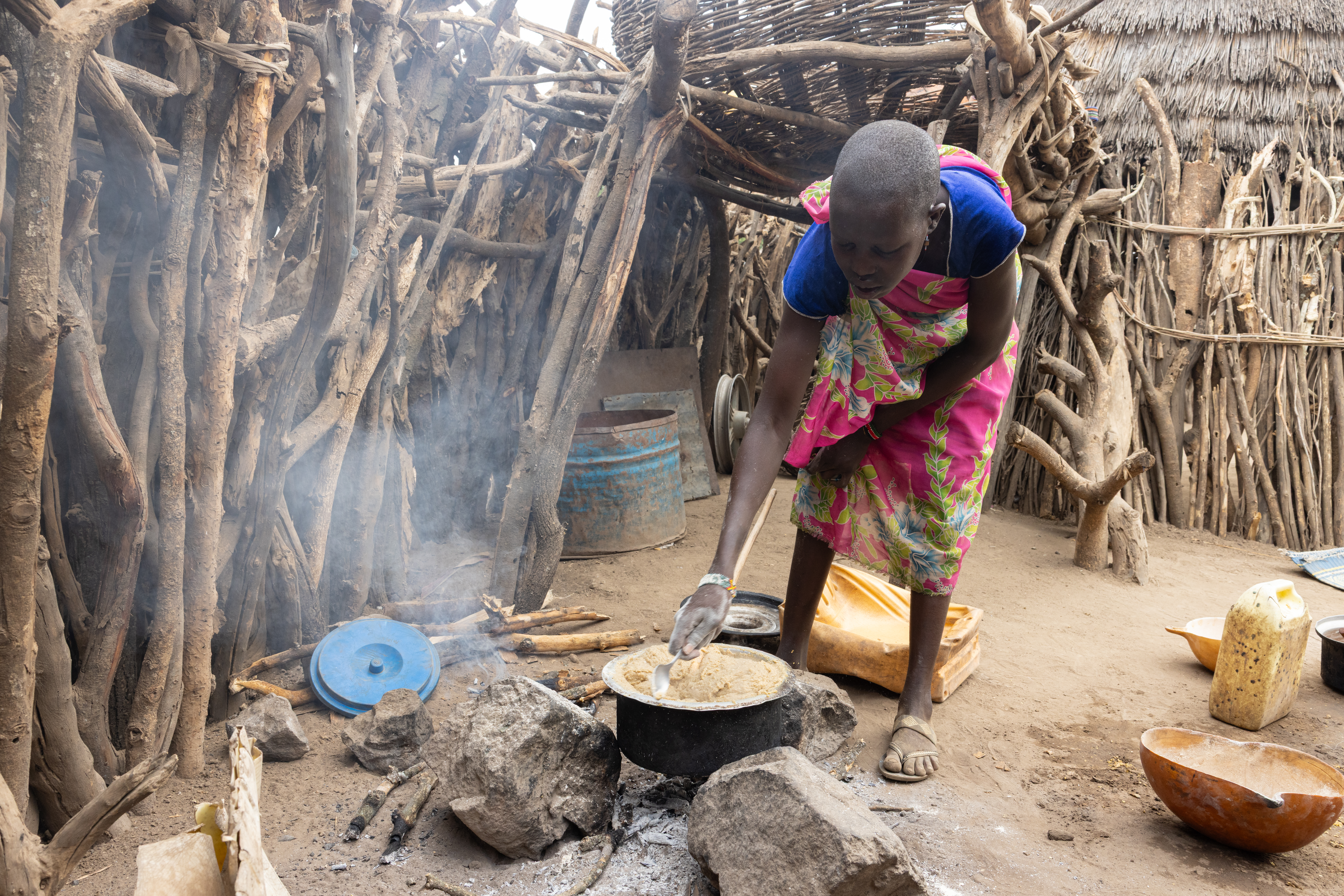 Cooking Breakfast in Rural Africa