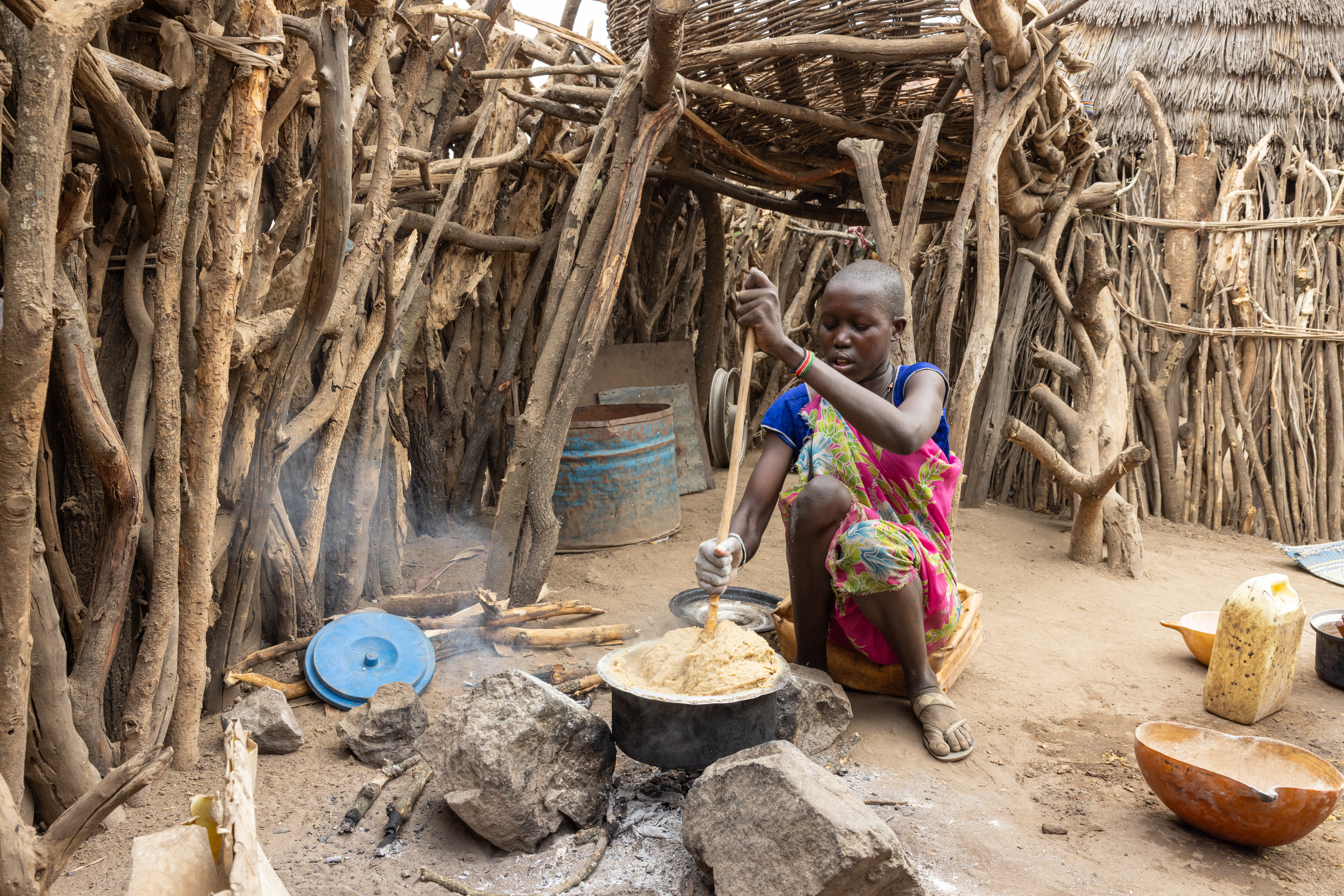 Cooking Breakfast in Rural Africa