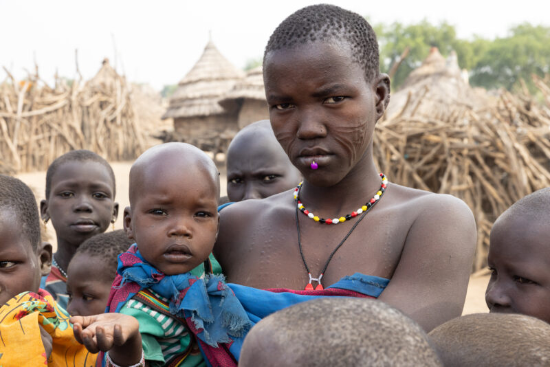 Children in South Sudan — Adult, Baby, Child, Eyes Closed, Eyes Open