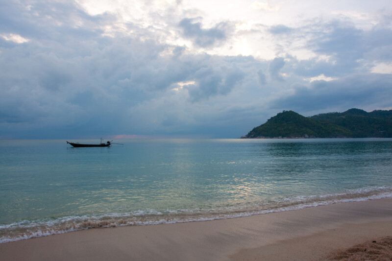 Fishing Boat in Thailand — Beach, Nature, Sand, Unsaturated, Thailand