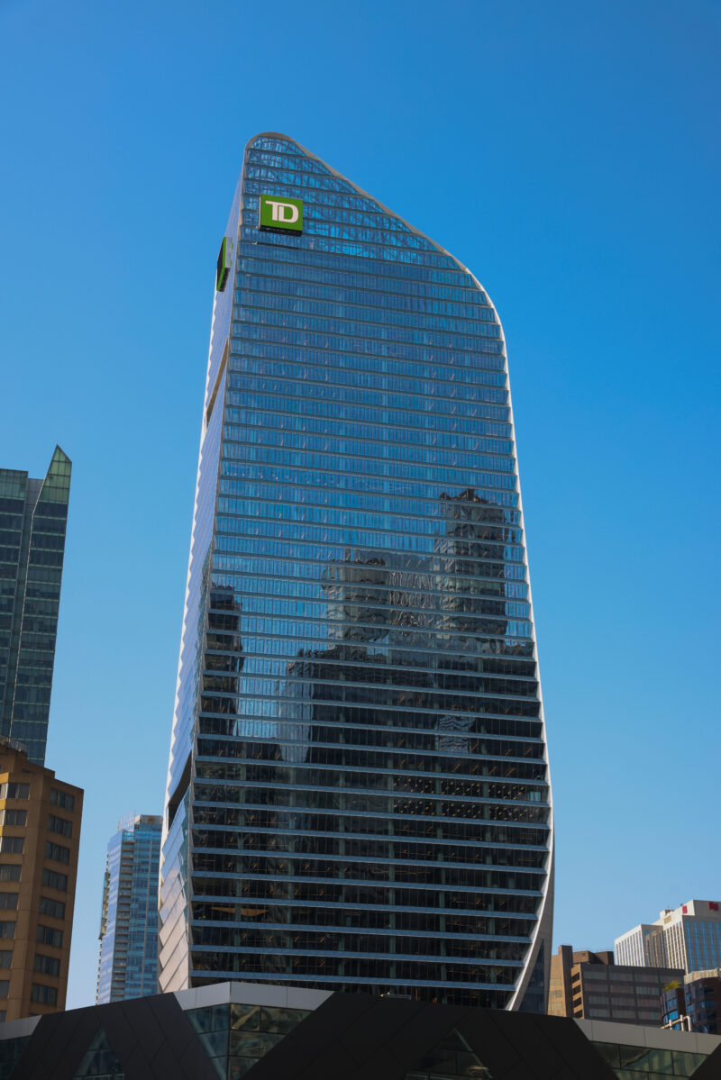 Toronto City Streets — The prominant buildings of commerece and business in Downtown Toronto, Ontario — Architecture, Building, City, Skyscraper, Toronto