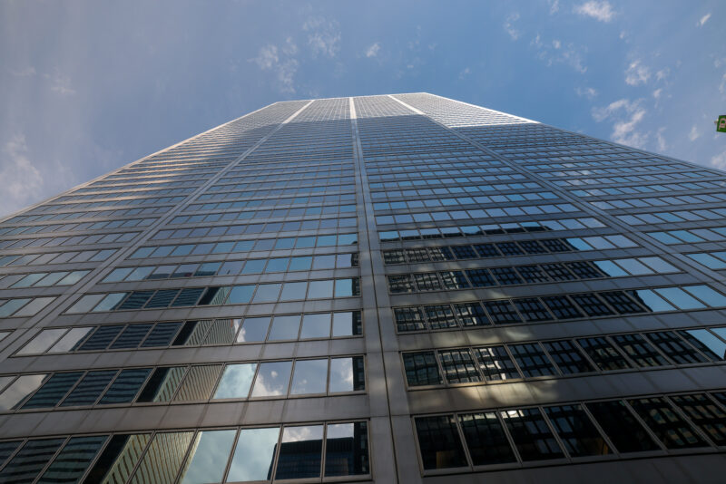 Toronto City Streets — The prominant buildings of commerece and business in Downtown Toronto, Ontario — Architecture, Building, City, Skyscraper, Symmetry