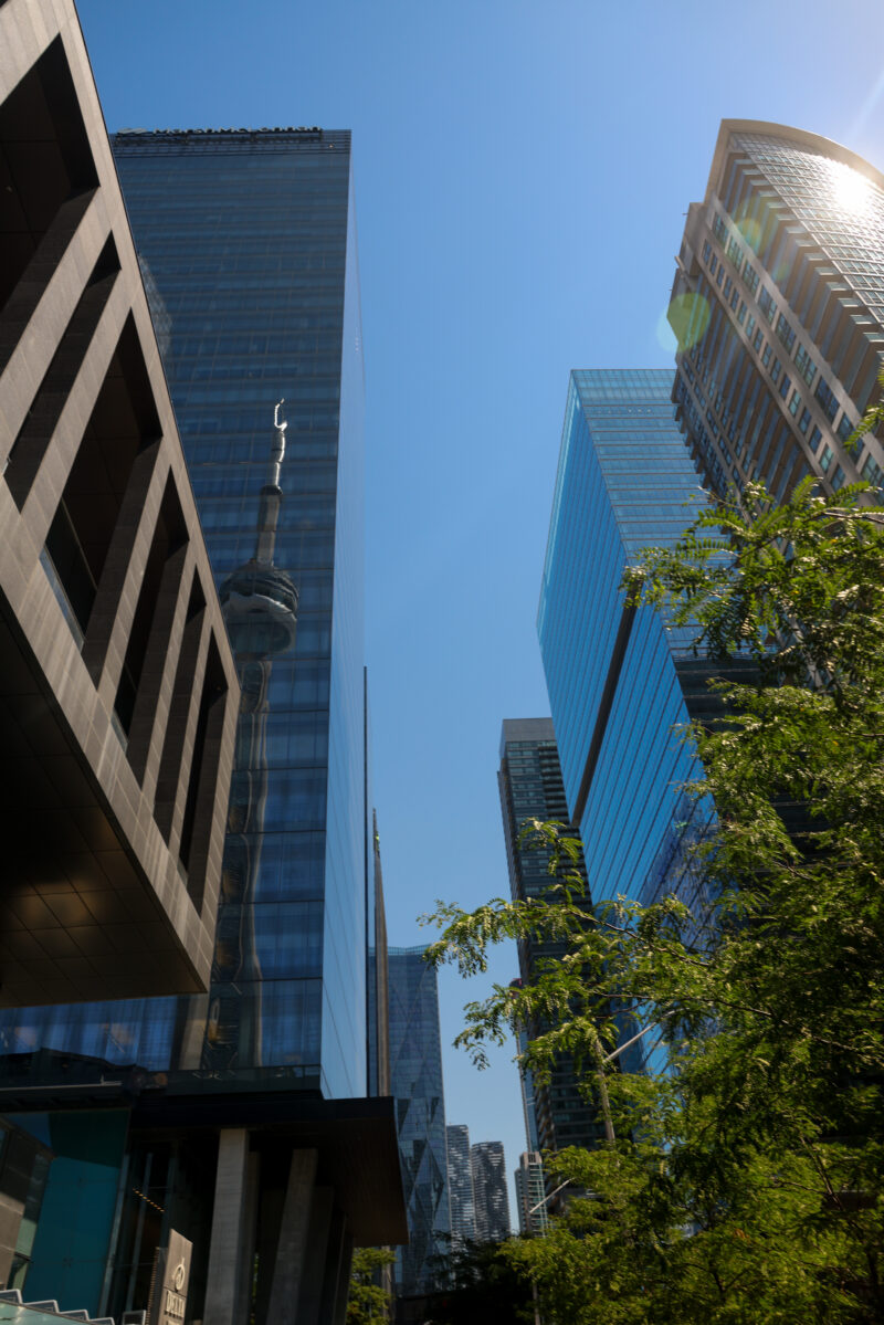 Toronto City Streets — The prominant buildings of commerece and business in Downtown Toronto, Ontario — Architecture, Building, City, Skyscraper, Toronto