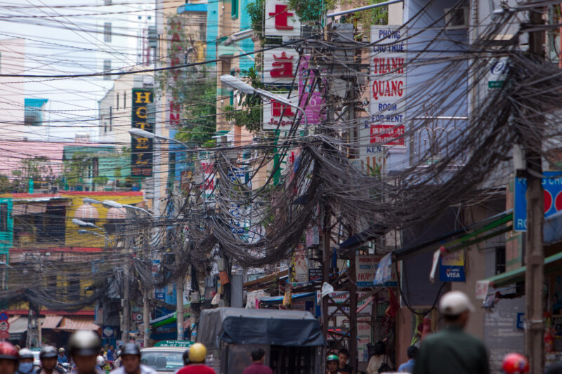 Wired City — City Streets of Ho Chi Minh — Frontal Face, One Face, Person, Vietnam, Ho Chi Minh City