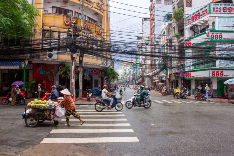 Wired City — City Streets of Ho Chi Minh — Motorcycle, Person, Street, Vehicle, Vietnam