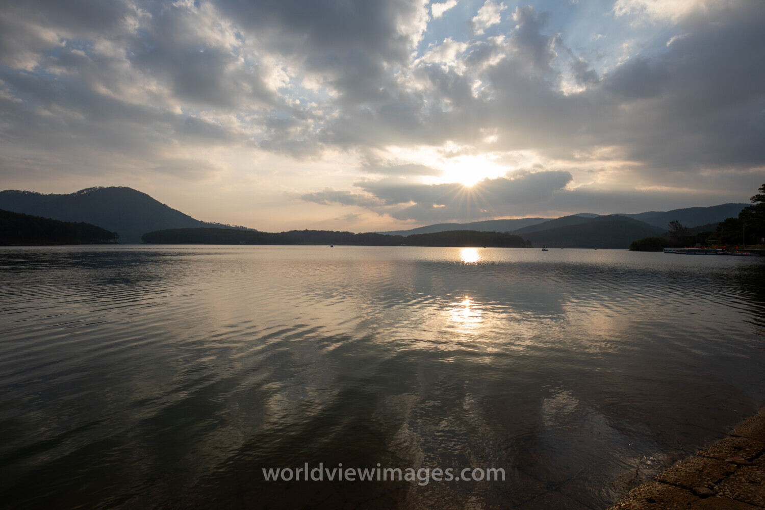 Scenic Lake in Vietnam
