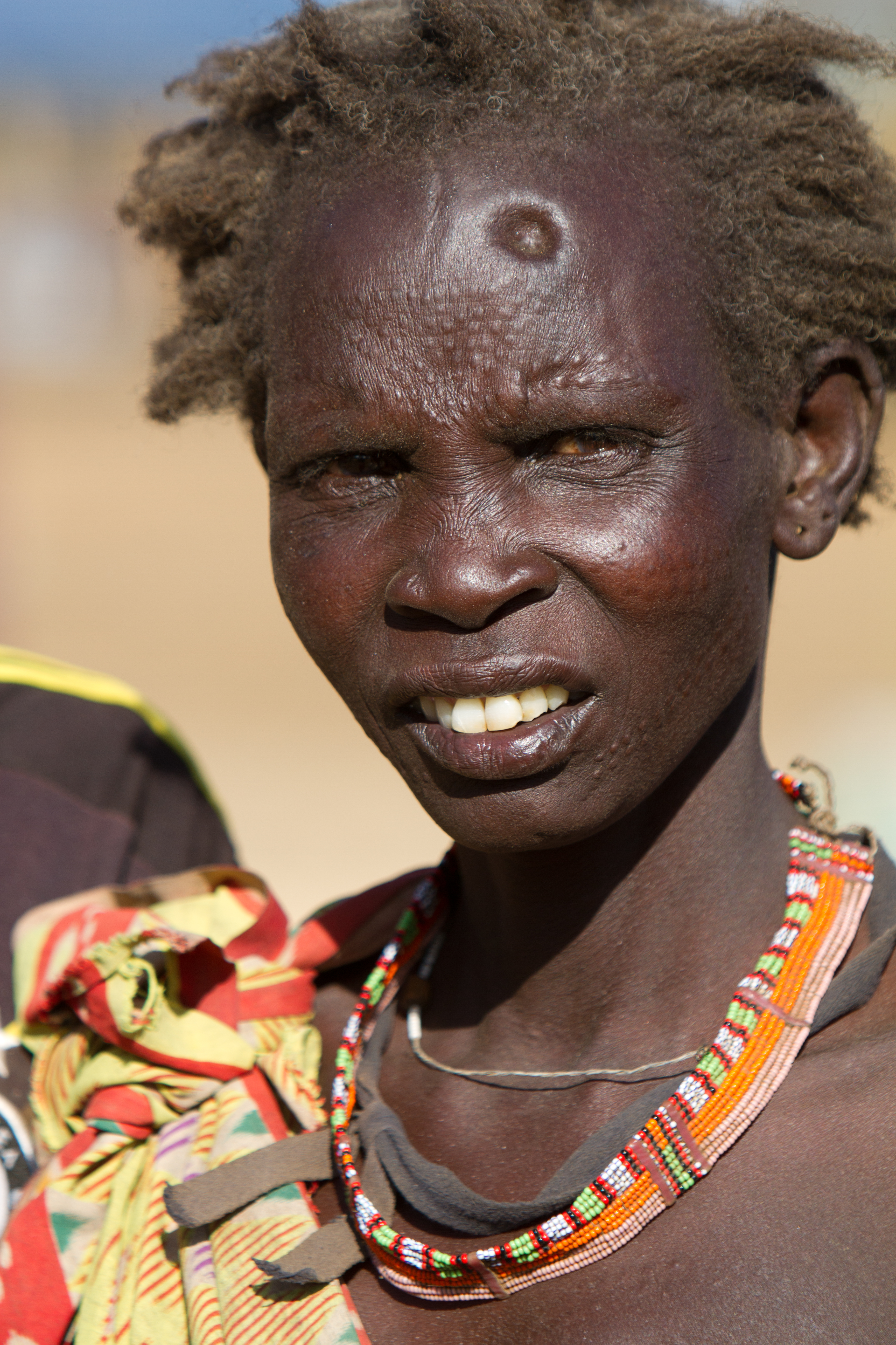 Woman in South Sudan with Ethnic Markings