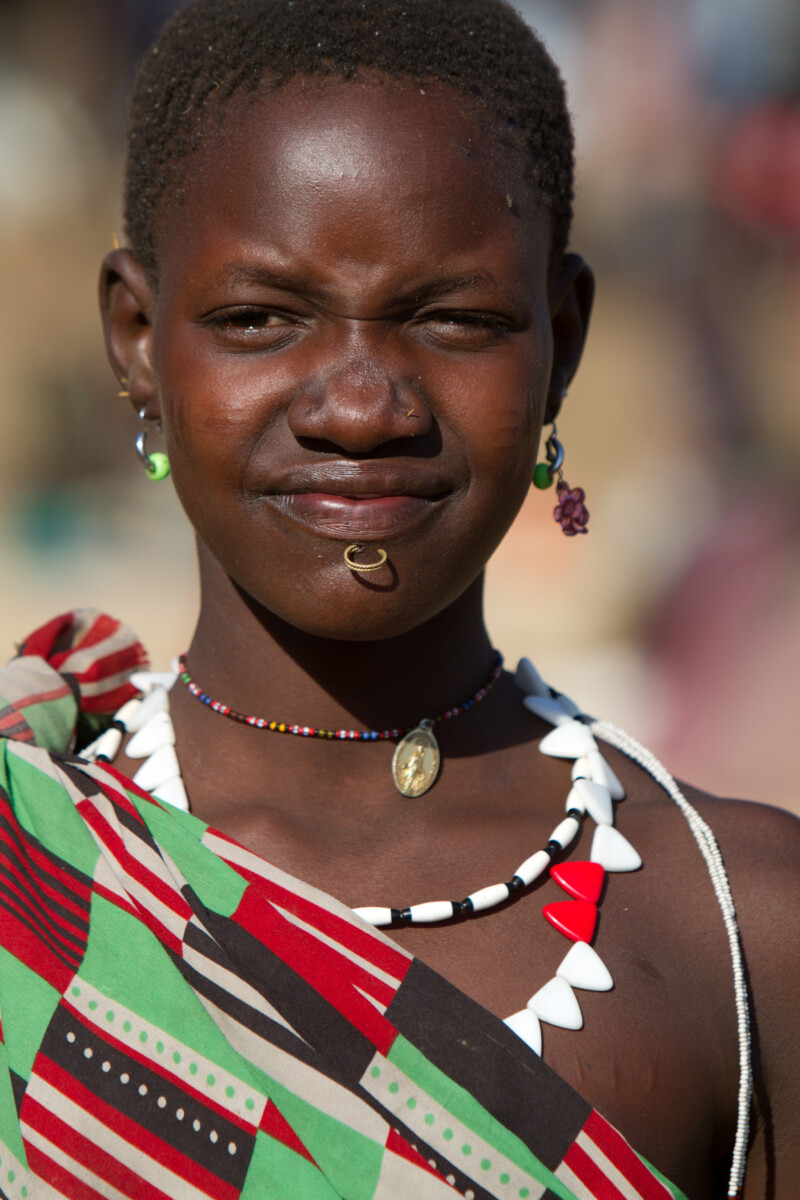 Young Woman in a Market in South Sudan