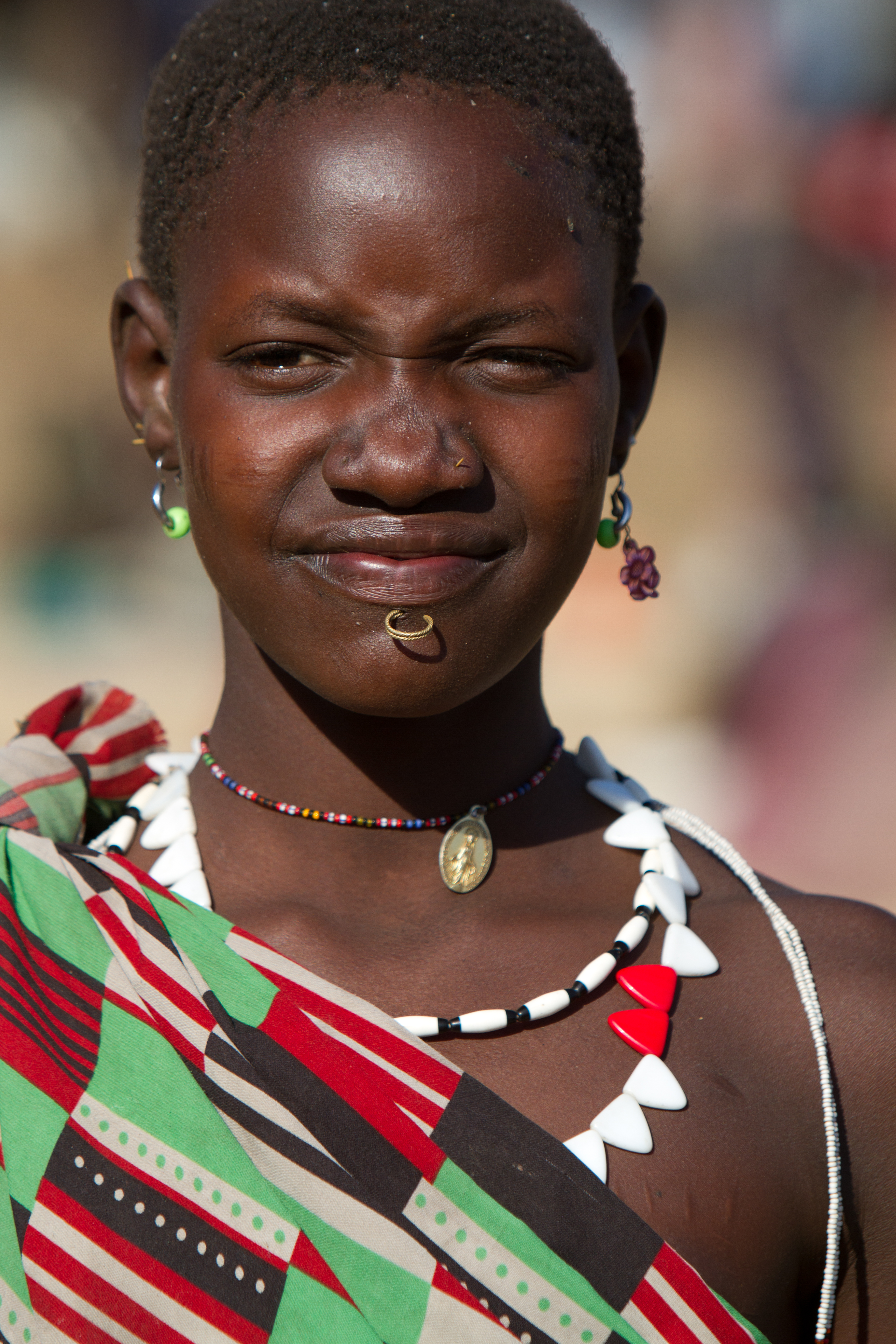 Young Woman in a Market in South Sudan