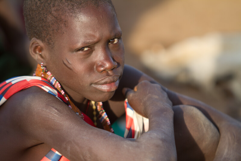 Girl in a Market in South Sudan