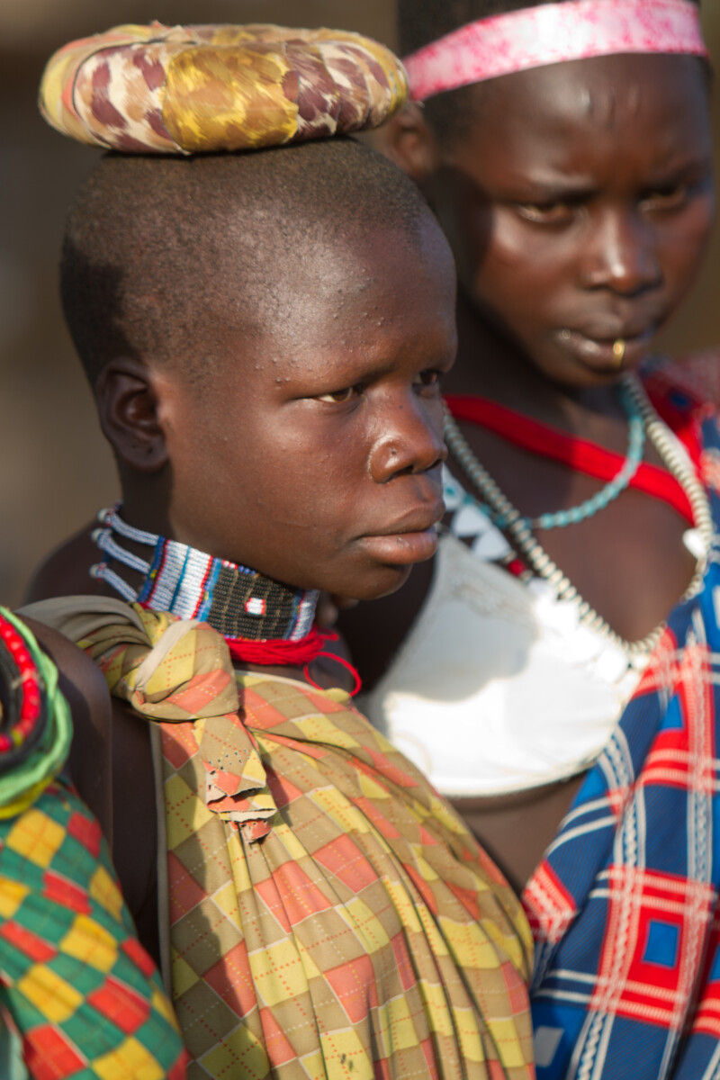 Young Girl with Head Pad