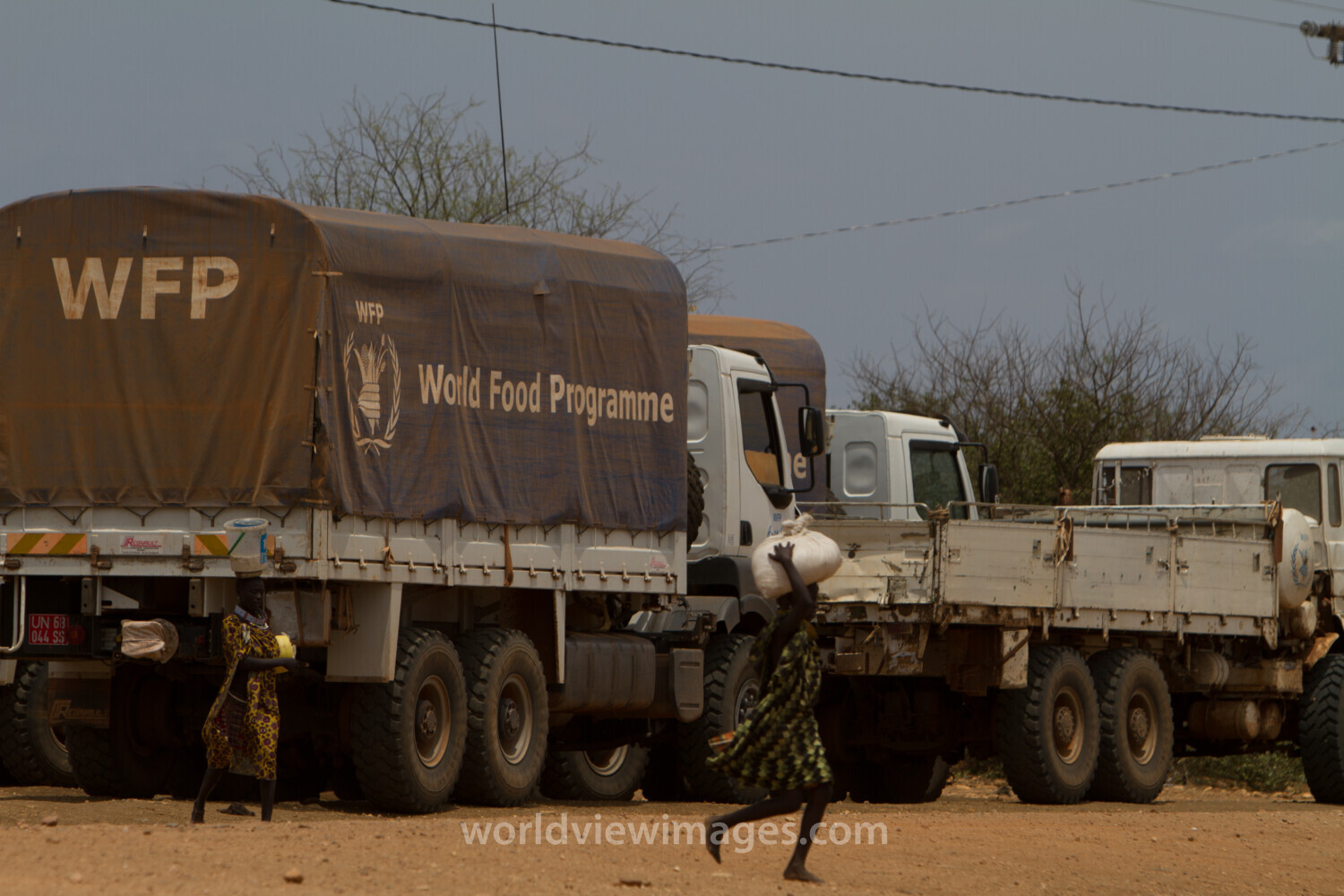 World Food Programme Trucks in South Sudan