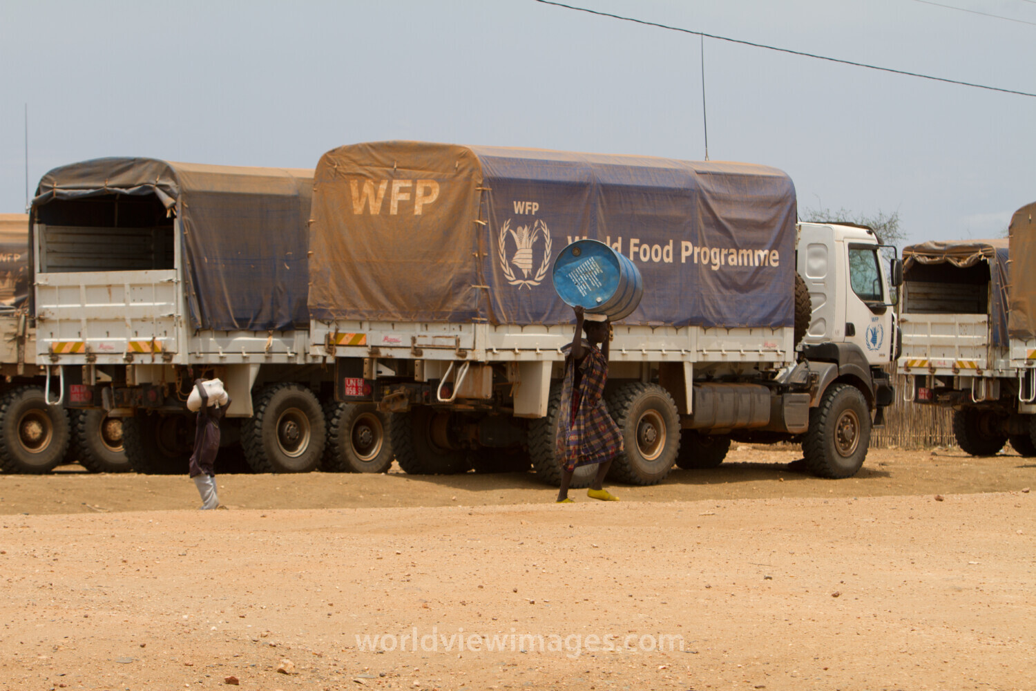 World Food Programme Trucks in South Sudan