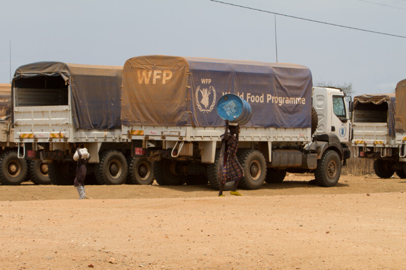 World Food Programme Trucks in South Sudan