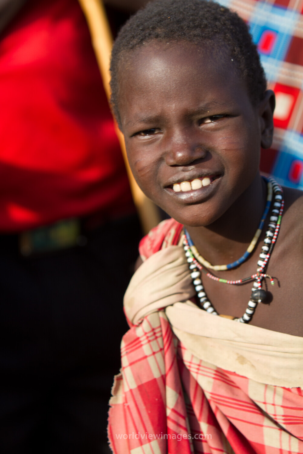 Happy Girl at A Market in South Sudan
