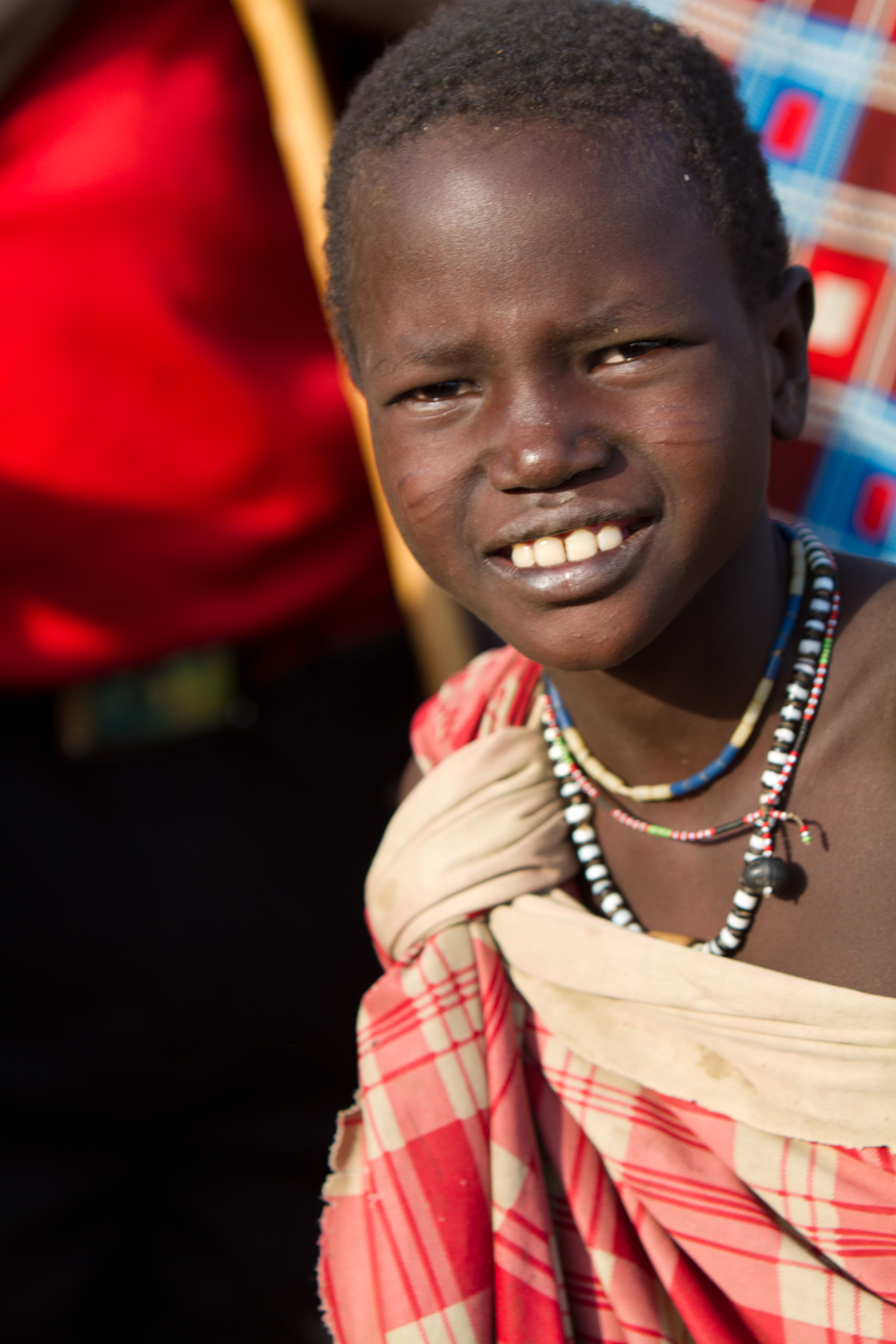 Happy Girl at A Market in South Sudan