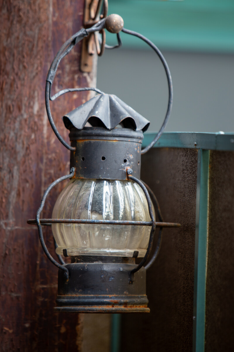 Lantern — Old Coal Oil Lamp — Unsaturated