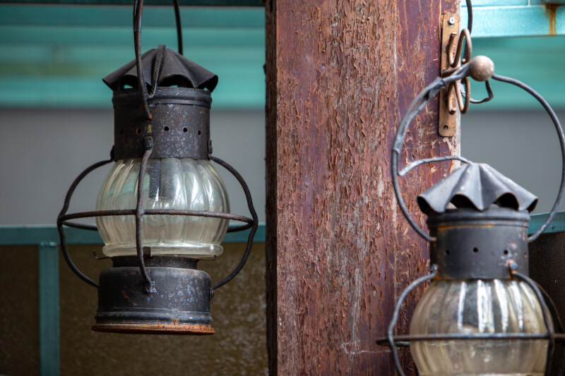 Lantern — Old Coal Oil Lamp — Unsaturated