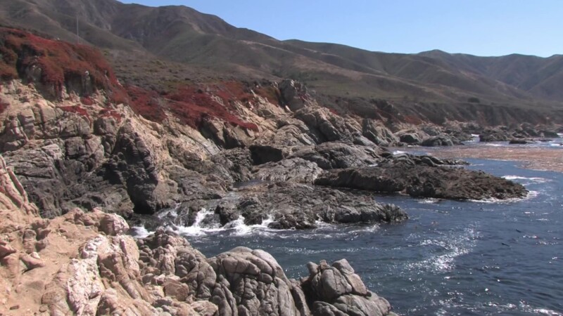 California Beach — Stock video of beach shots on the Pacific Coast Highway of the California coastline, highway 1Keywords: Ocean, sea, Pacific, coast, Beach,...
