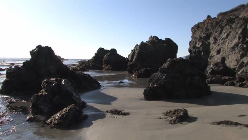 California Beach — Stock video of beach shots on the Pacific Coast Highway of the California coastline, highway 1Keywords: Ocean, sea, Pacific, coast, Beach,...