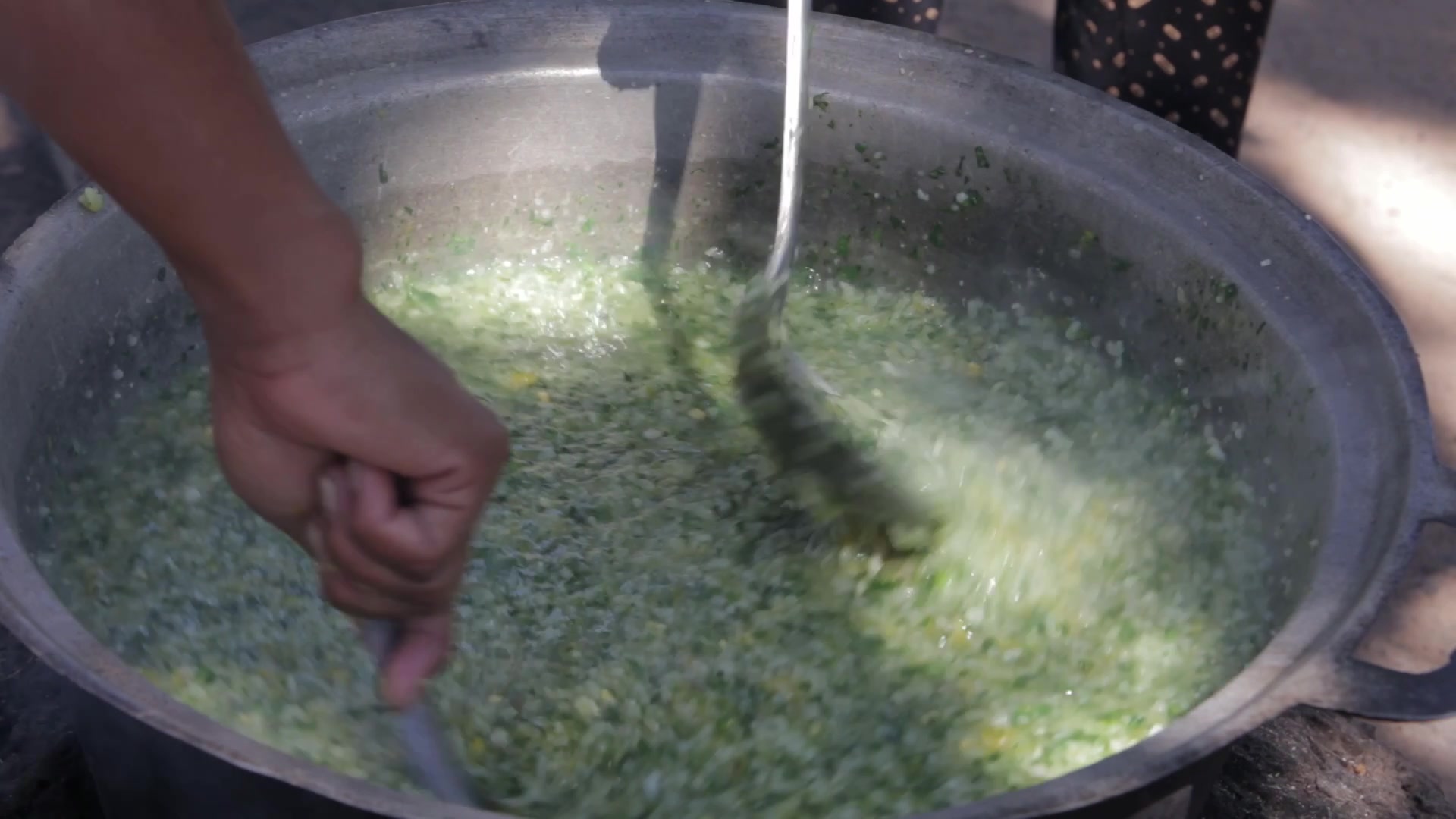 Cooking Nutritional Porridge in Cambodia