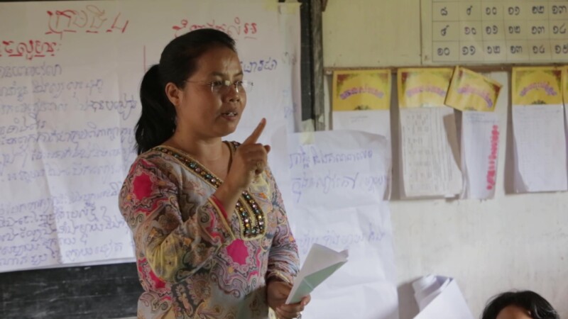 Adult Education in Cambodia — A woman's group in rural Cambodia attend a training on Health and nutrition. — Asia, Cambodia, Health education, adult edu...