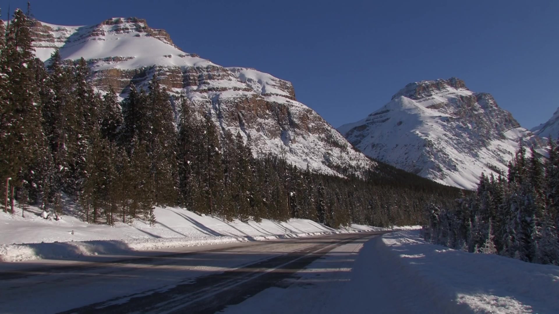 Winter Road in Banff National Park