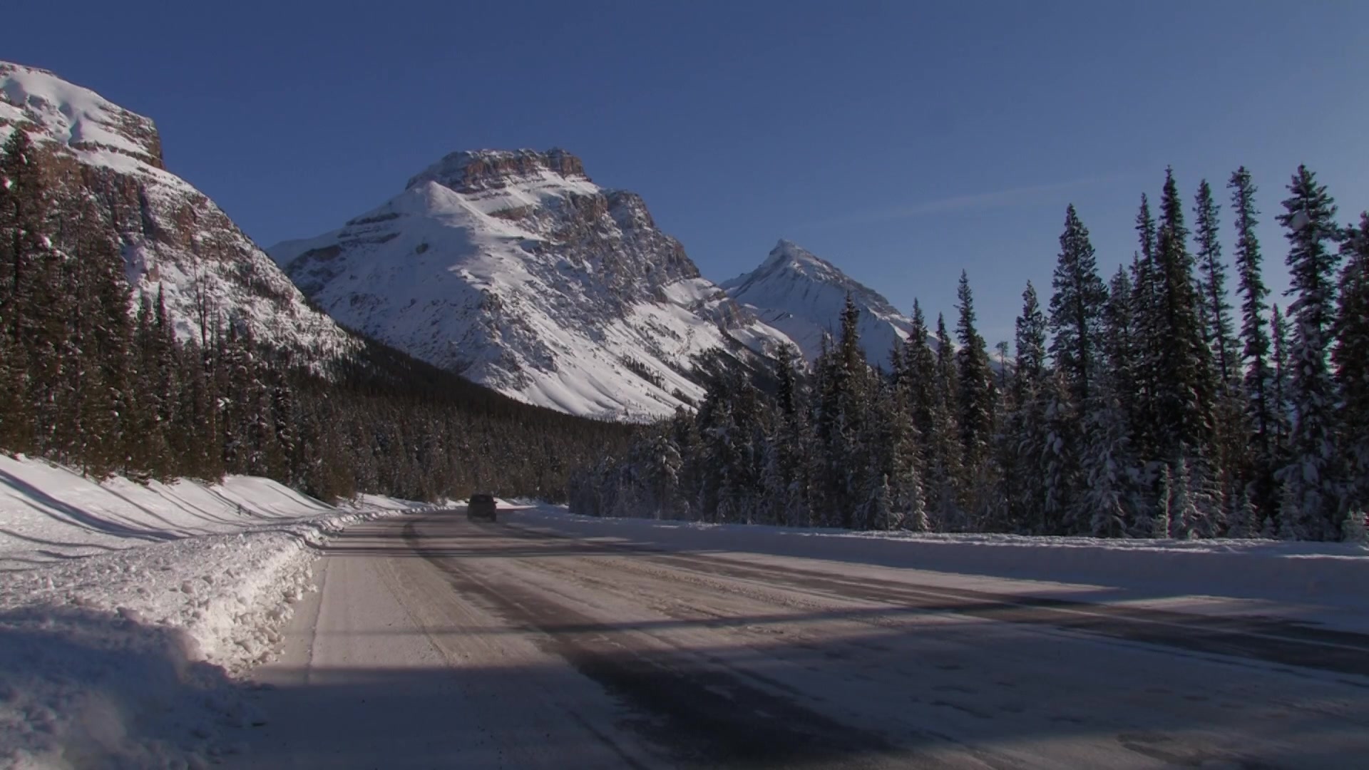 Winter Road in Banff National Park